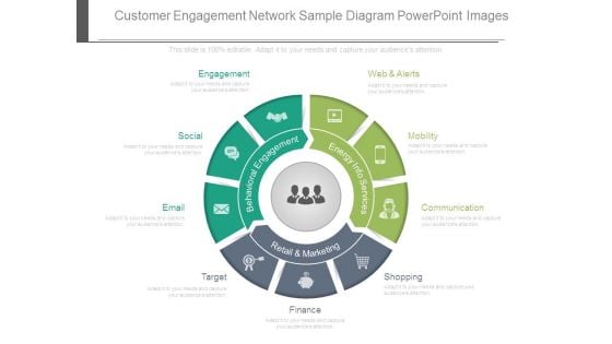 Customer Engagement Network Sample Diagram Powerpoint Images