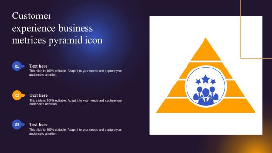 Customer Experience Business Metrices Pyramid Icon Professional PDF