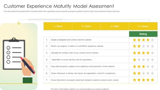 Customer Experience Maturity Model Assessment Elements PDF