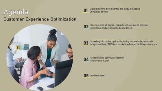 Customer Experience Optimization Agenda Formats PDF