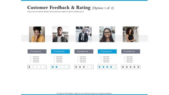 Customer Feedback And Rating Option Customer Portrait PDF