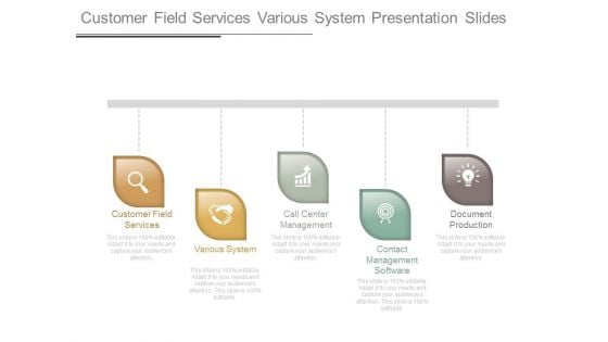 Customer Field Services Various System Presentation Slides