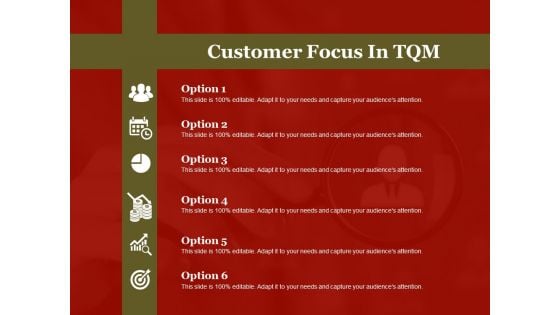 Customer Focus In Tqm Ppt PowerPoint Presentation Model Outline