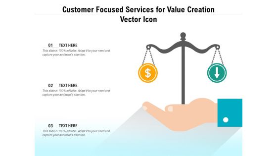 Customer Focused Services For Value Creation Vector Icon Ppt PowerPoint Presentation Gallery Format PDF