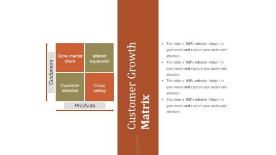 Customer Growth Matrix Ppt PowerPoint Presentation Inspiration