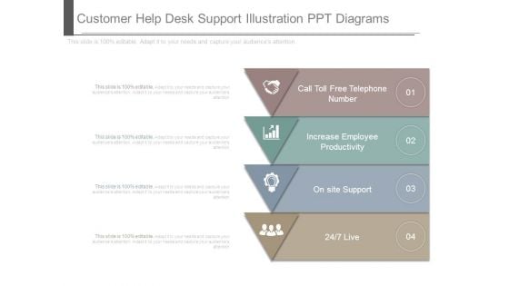 Customer Help Desk Support Illustration Ppt Diagrams