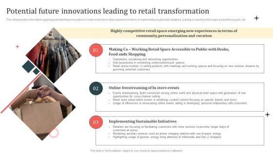 Customer In Store Purchase Experience Potential Future Innovations Leading To Retail Structure PDF