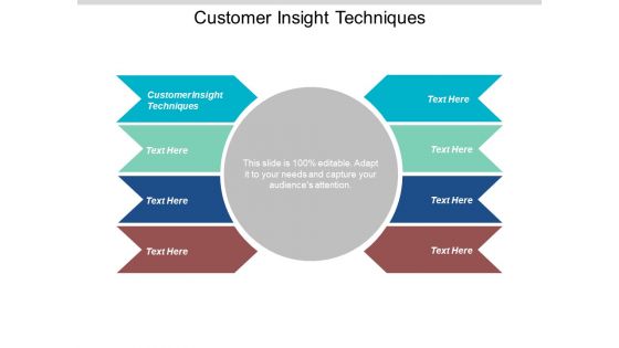 Customer Insight Techniques Ppt PowerPoint Presentation Inspiration Background Cpb