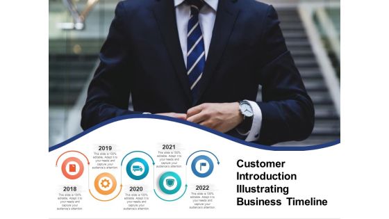 Customer Introduction Illustrating Business Timeline Ppt PowerPoint Presentation Model Example Introduction PDF