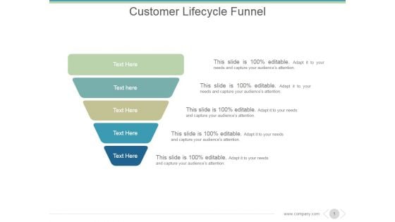 Customer Lifecycle Funnel Ppt PowerPoint Presentation Layout