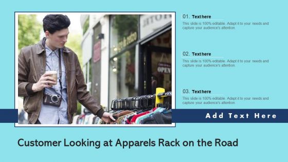 Customer Looking At Apparels Rack On The Road Ppt Slides Inspiration PDF