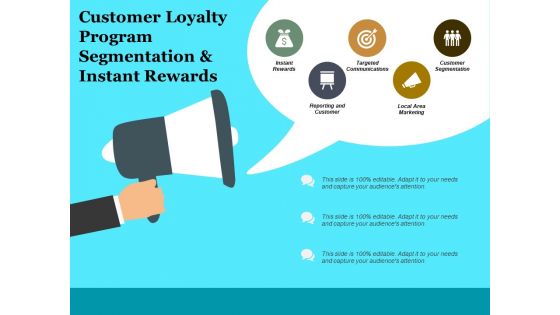 Customer Loyalty Program Segmentation And Instant Rewards Ppt PowerPoint Presentation Icon Brochure