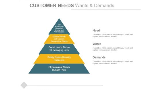 Customer Needs Wants And Demands Ppt PowerPoint Presentation Ideas Graphics