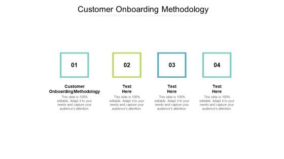 Customer Onboarding Methodology Ppt PowerPoint Presentation Inspiration Topics Cpb