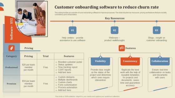 Customer Onboarding Software To Reduce Churn Rate Information PDF