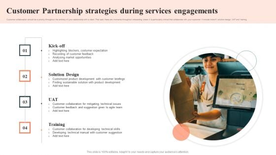 Customer Partnership Strategies During Services Engagements Background PDF
