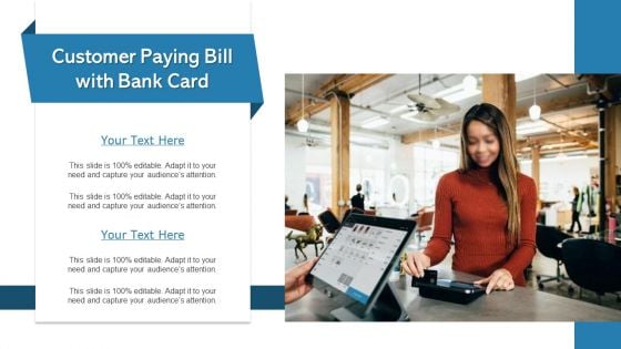Customer Paying Bill With Bank Card Ppt Summary Example Introduction PDF