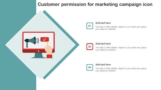 Customer Permission For Marketing Campaign Icon Information PDF