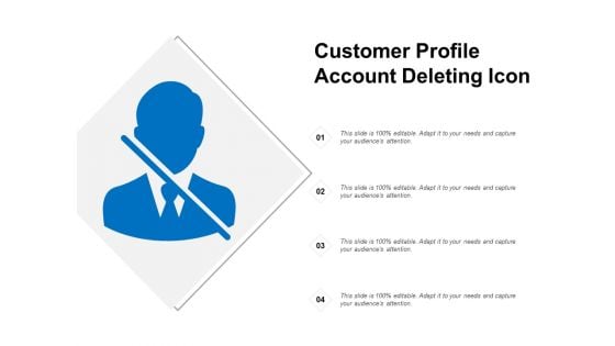 Customer Profile Account Deleting Icon Ppt PowerPoint Presentation Portfolio Example