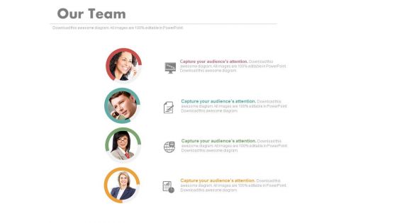 Customer Relation Team With Pictures Powerpoint Slides