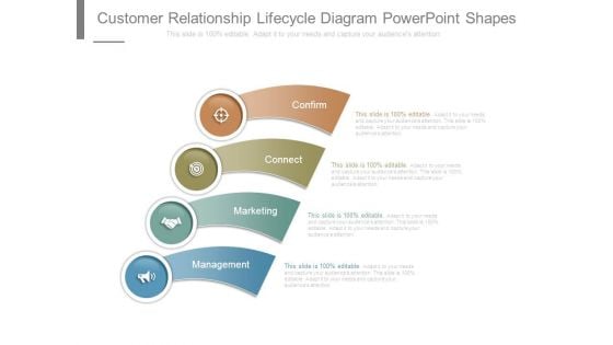 Customer Relationship Lifecycle Diagram Powerpoint Shapes