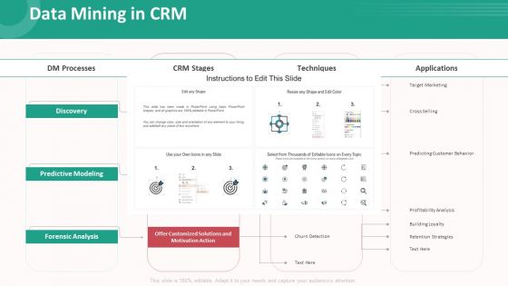 Customer Relationship Management Action Plan Data Mining In CRM Mockup PDF