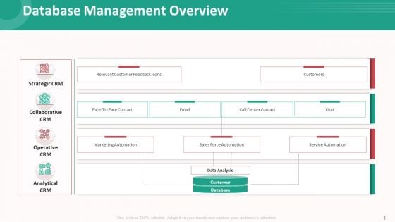 Customer Relationship Management Action Plan Database Management Overview Themes PDF