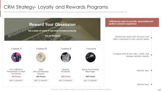 Customer Relationship Management CRM Strategy Loyalty And Rewards Programs Infographics PDF