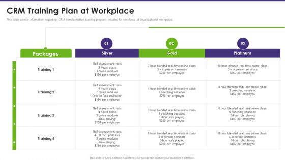 Customer Relationship Management Crm Training Plan At Workplace Microsoft PDF