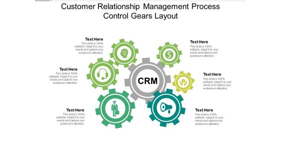 Customer Relationship Management Process Control Gears Layout Ppt PowerPoint Presentation Icon Graphics Download PDF