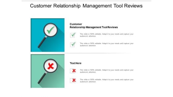 Customer Relationship Management Tool Reviews Ppt PowerPoint Presentation Slides Gallery Cpb