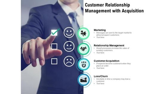 Customer Relationship Management With Acquisition Ppt PowerPoint Presentation Layouts Slides