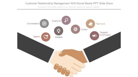 Customer Relationship Management With Social Media Ppt Slide Show