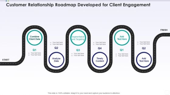 Customer Relationship Roadmap Developed For Client Engagement Portrait PDF Customer Relationship Roadmap Developed For Client Engagement Portrait PDF
