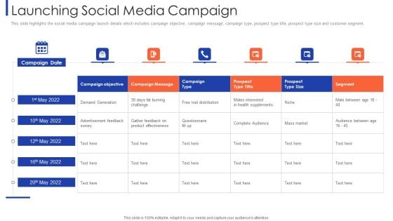 Customer Relationship Strategy For Building Loyalty Launching Social Media Campaign Demonstration PDF