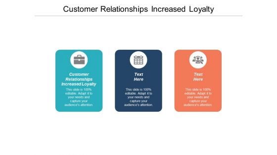 Customer Relationships Increased Loyalty Ppt PowerPoint Presentation Infographics Show Cpb