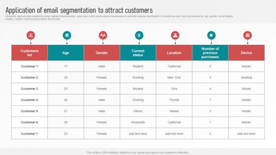 Customer Retention With Email Advertising Campaign Plan Application Of Email Segmentation To Attract Diagrams PDF