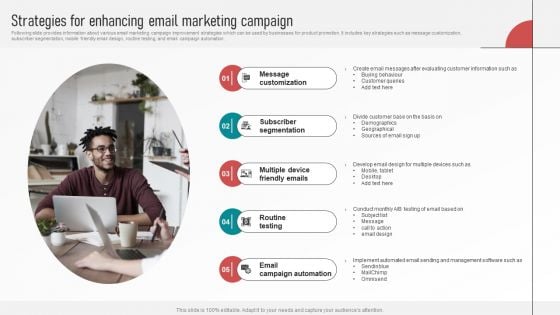 Customer Retention With Email Advertising Campaign Plan Strategies For Enhancing Email Marketing Campaign Brochure PDF