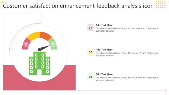 Customer Satisfaction Enhancement Feedback Analysis Icon Portrait PDF