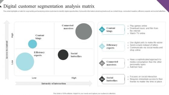 Customer Segmentation And Behavioral Analysis Digital Customer Segmentation Portrait PDF