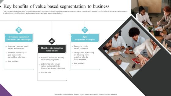 Customer Segmentation And Behavioral Analysis Key Benefits Of Value Based Slides PDF