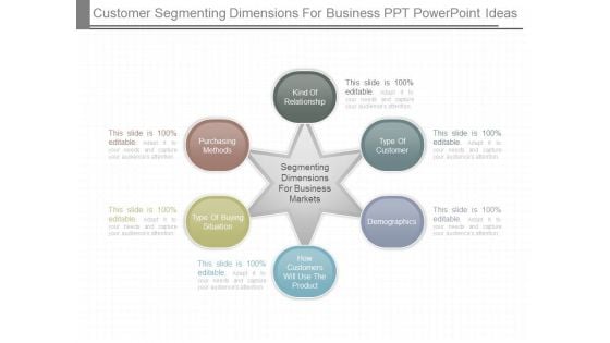 Customer Segmenting Dimensions For Business Ppt Powerpoint Ideas