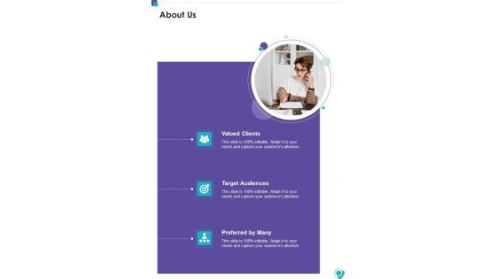 Customer Service Center Proposal About Us One Pager Sample Example Document Customer Service Center Proposal About Us One Pager Sample Example Document