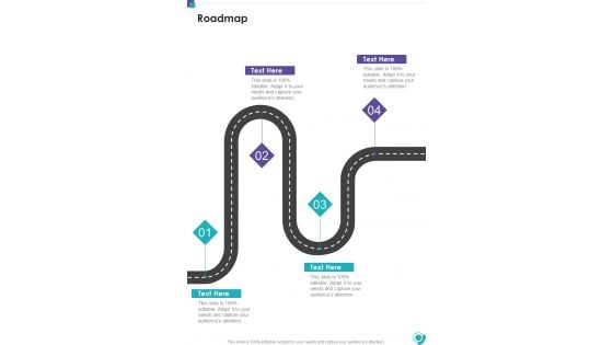 Customer Service Center Proposal Roadmap One Pager Sample Example Document