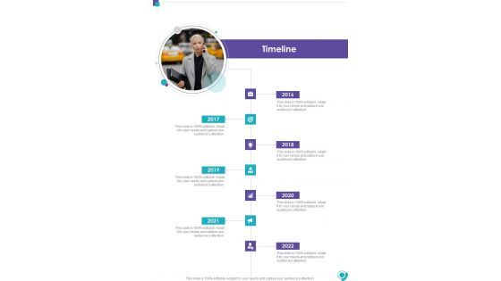 Customer Service Center Proposal Timeline One Pager Sample Example Document