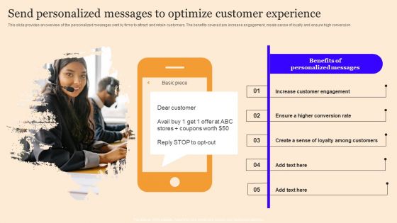 Customer Service Enhancement Techniques Send Personalized Messages To Optimize Topics PDF