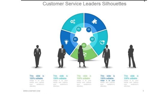 Customer Service Leaders Silhouettes Powerpoint Slide Deck