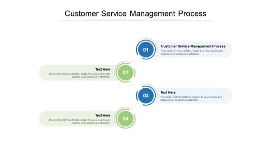 Customer Service Management Process Ppt PowerPoint Presentation Layouts Format Ideas Cpb