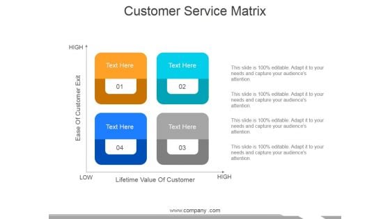 Customer Service Matrix Ppt PowerPoint Presentation Gallery Icon