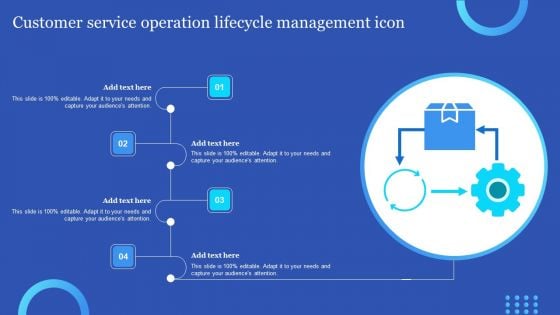 Customer Service Operation Lifecycle Management Icon Sample PDF